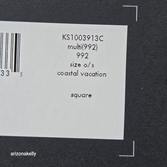 NWT Kate Spade Silk Scarf "Coastal Vacation" - Picture 6 of 6